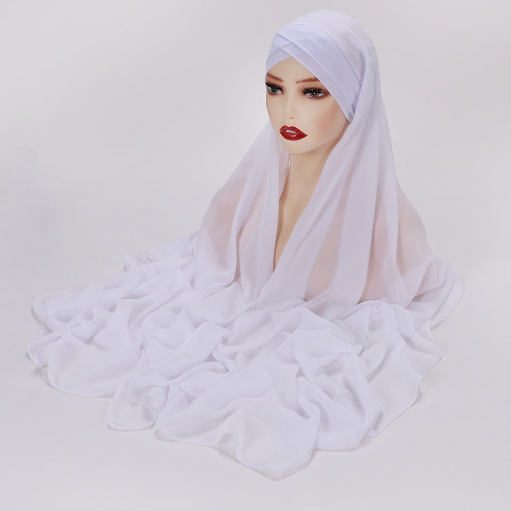 Instant Chiffon Ready-to-Wear Hijab | Effortless Pre-Stitched Daily Scarf