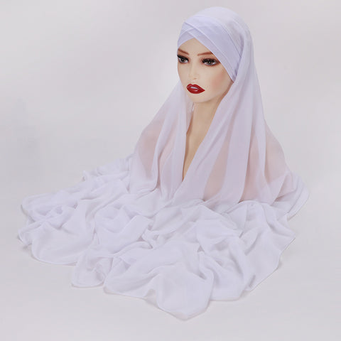 Instant Chiffon Ready-to-Wear Hijab | Effortless Pre-Stitched Daily Scarf