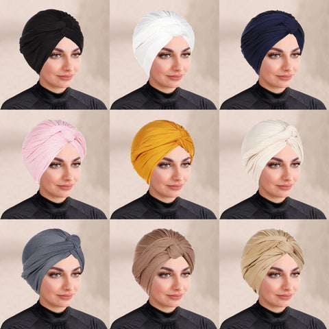 Solid-color Hijab Headscarf - Turban