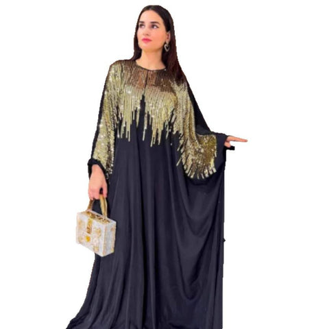 Bright Silk Abaya Dress