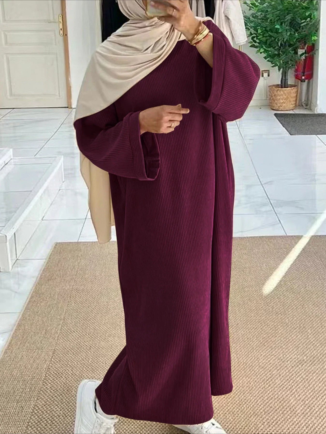 Ribbed Abaya