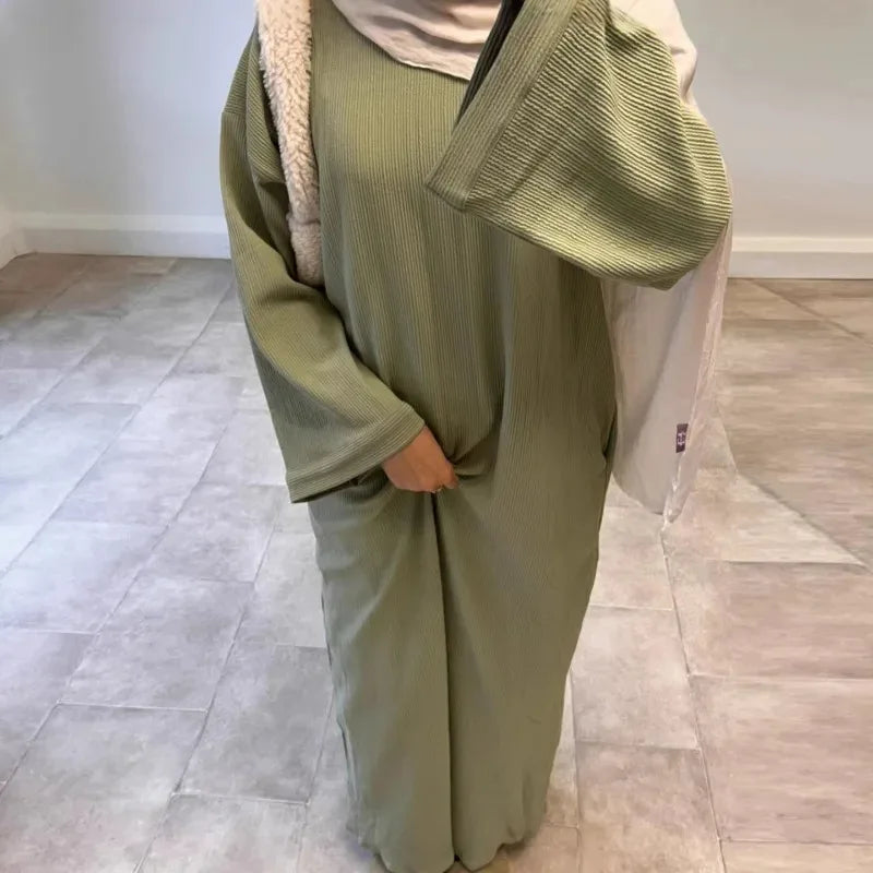 Ribbed Abaya