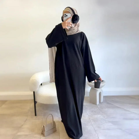Ribbed Abaya