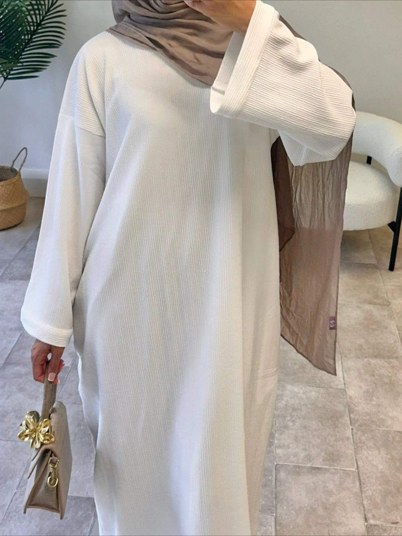 Ribbed Abaya