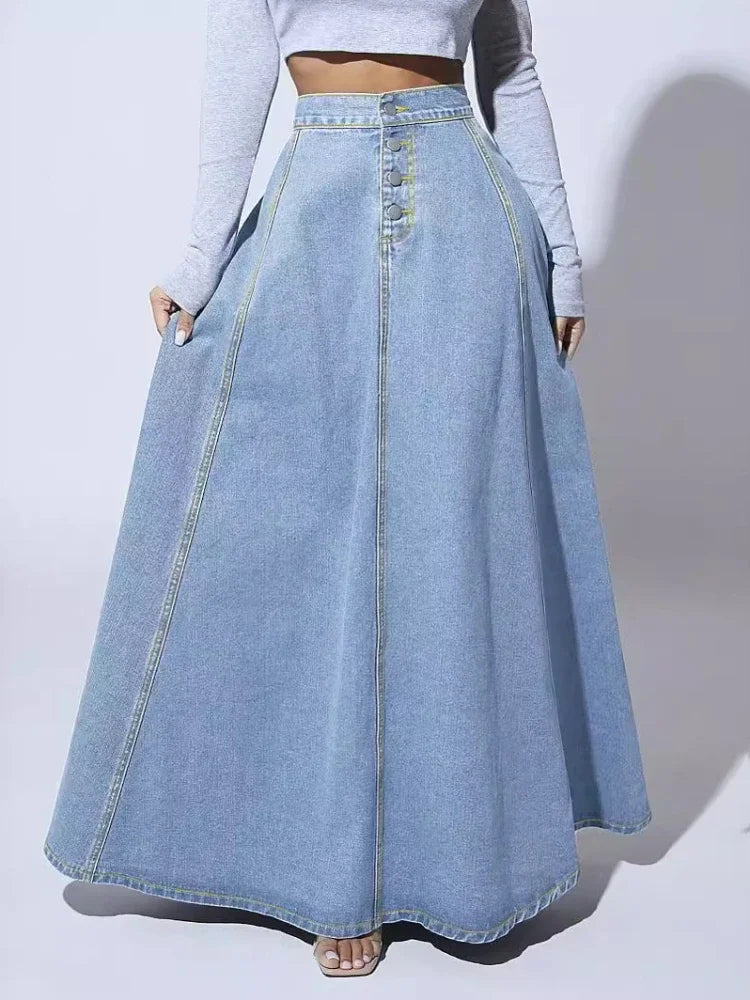 Denim Maxi Skirt