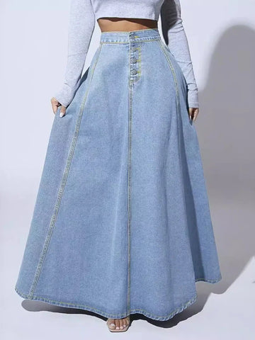 Denim Maxi Skirt