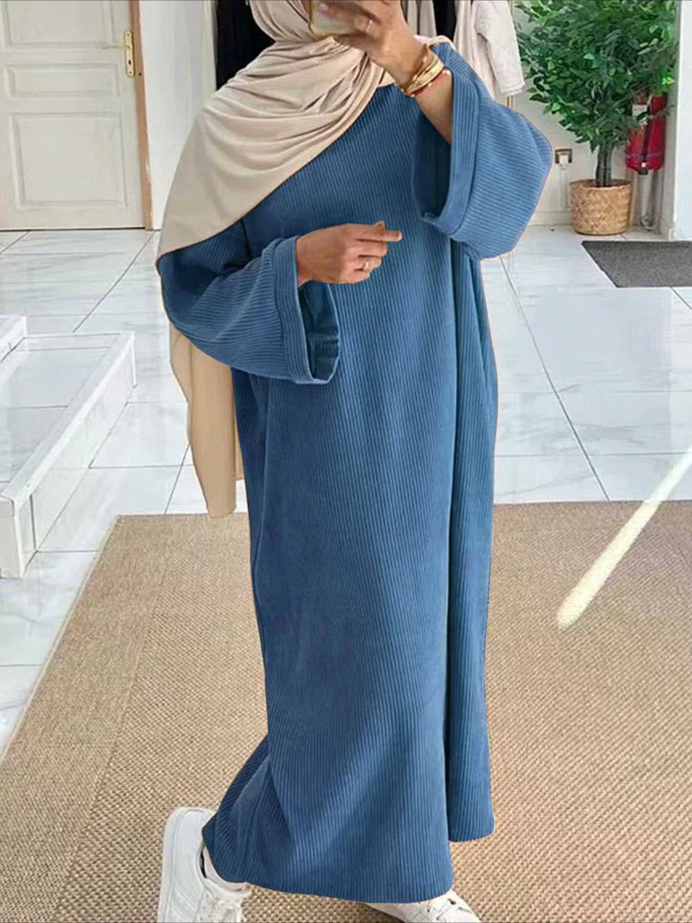 Ribbed Abaya