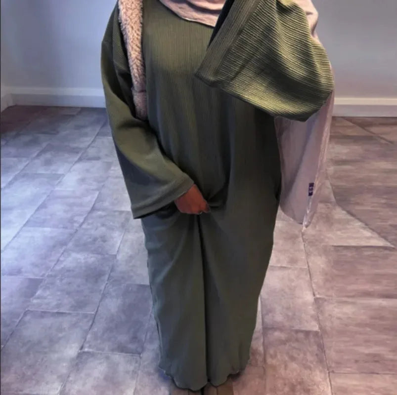 Ribbed Abaya