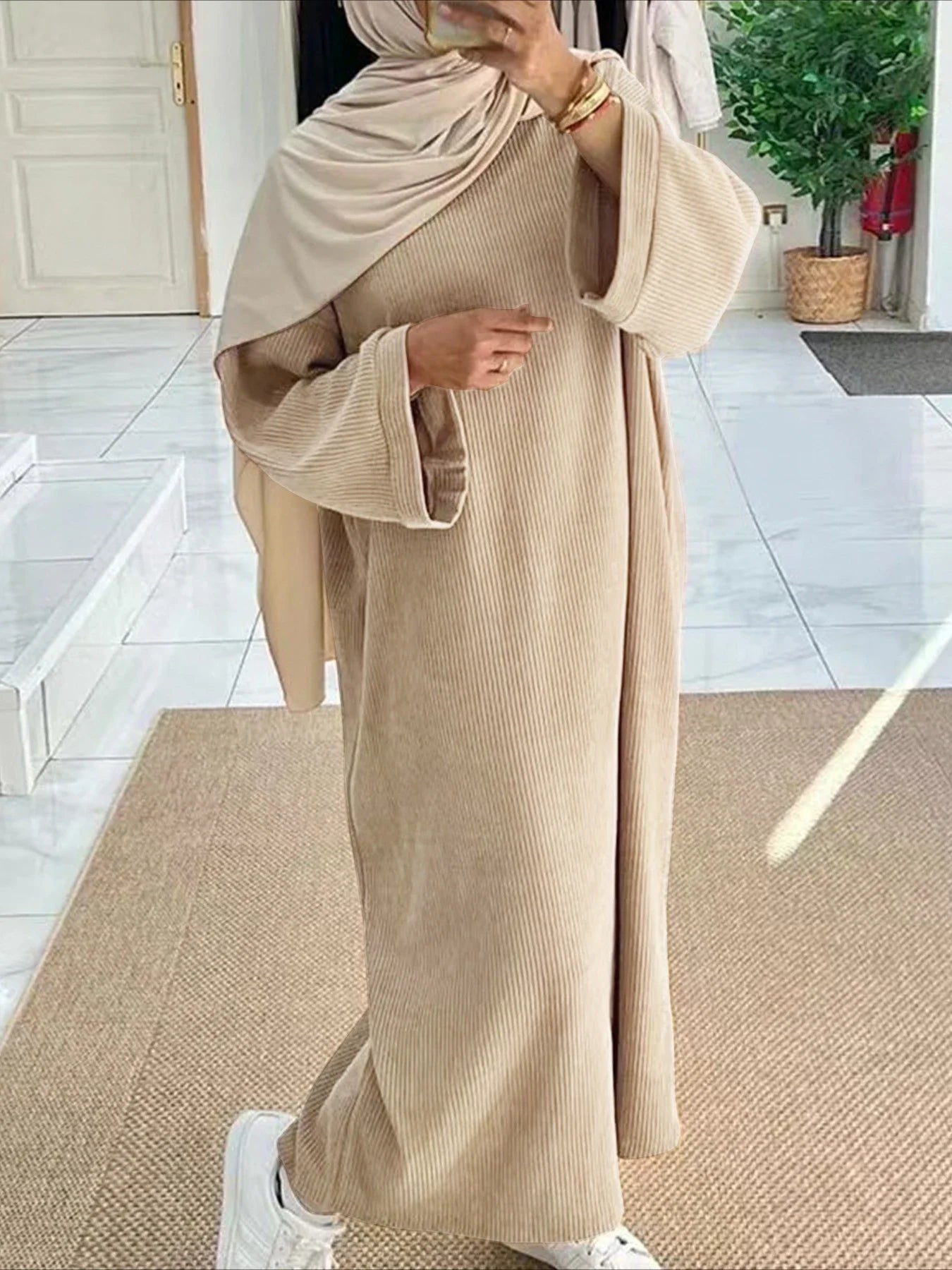 Ribbed Abaya