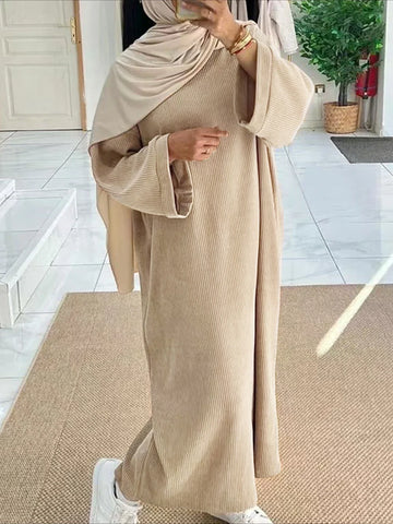 Ribbed Abaya