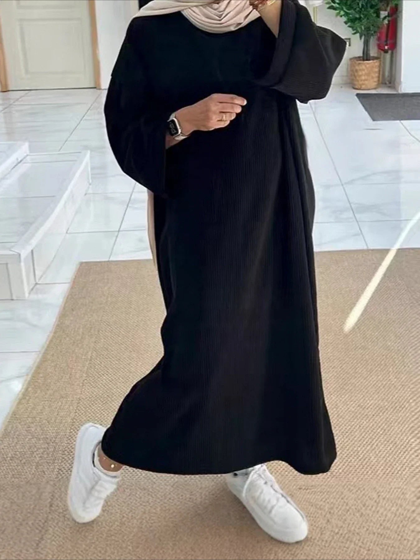 Ribbed Abaya