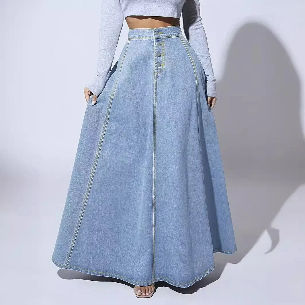 Denim Maxi Skirt