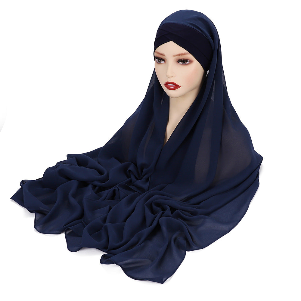 Instant Chiffon Ready-to-Wear Hijab | Effortless Pre-Stitched Daily Scarf