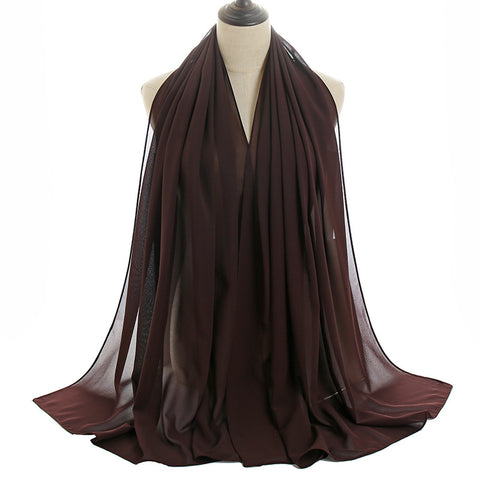 Luxury Pearl Chiffon Hijab | Premium Breathable Long Wrap Scarf
