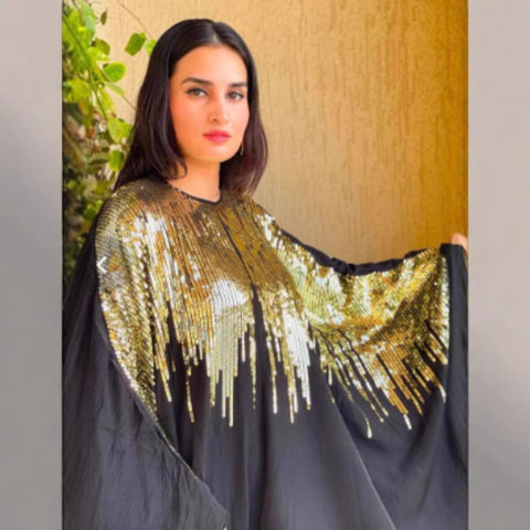 Bright Silk Abaya Dress