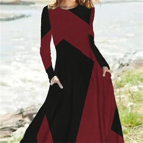 Color-Block Maxi Dress