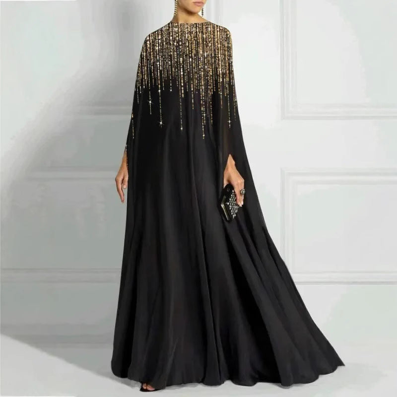 Bright Silk Abaya Dress