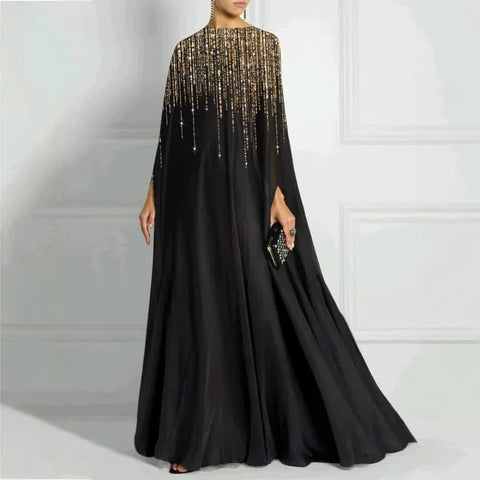 Bright Silk Abaya Dress