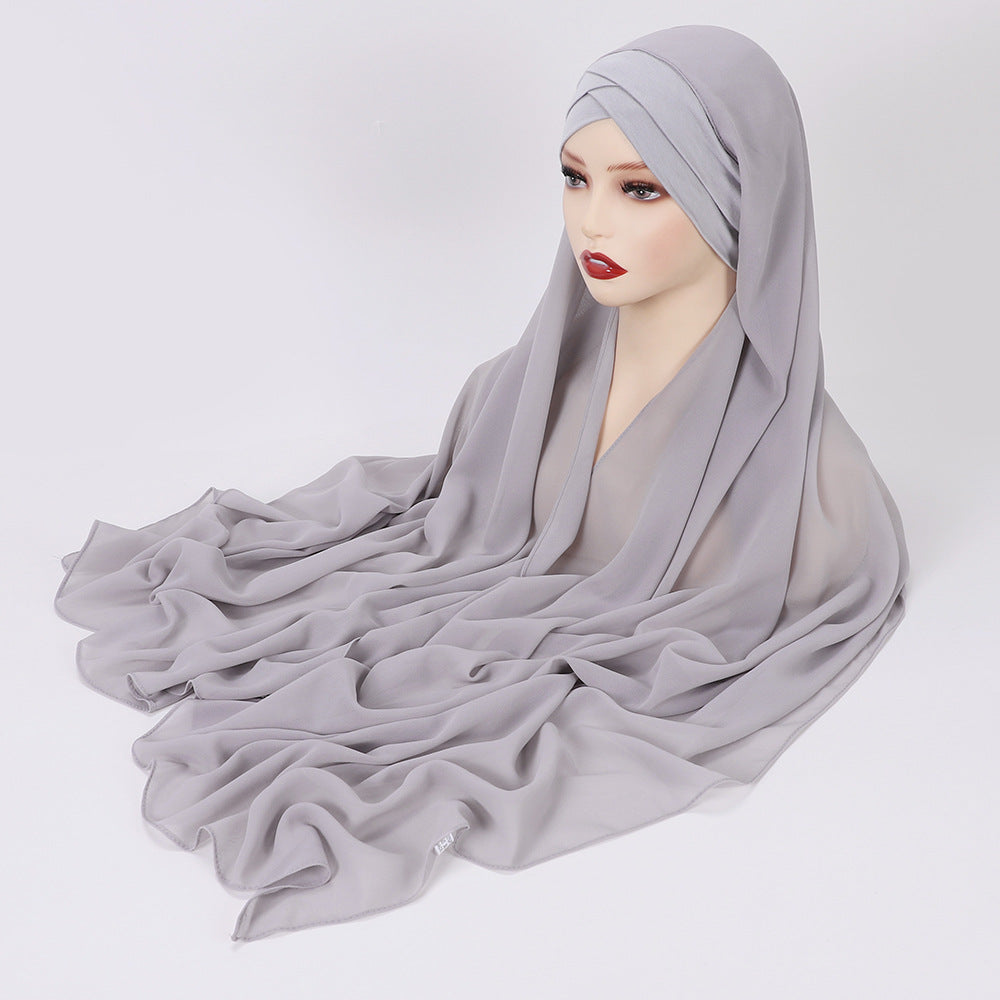 Instant Chiffon Ready-to-Wear Hijab | Effortless Pre-Stitched Daily Scarf