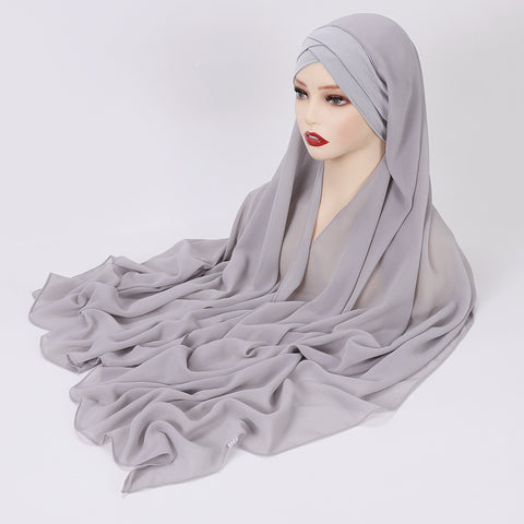 Instant Chiffon Ready-to-Wear Hijab | Effortless Pre-Stitched Daily Scarf
