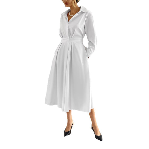 Resort-style Cardigan Long Sleeve Maxi Dress For Women