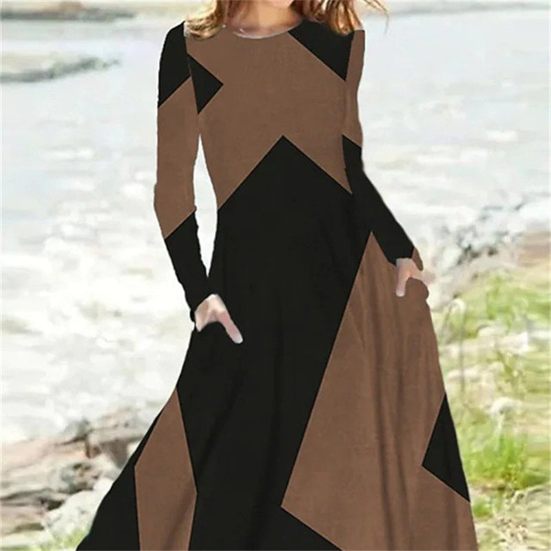 Color-Block Maxi Dress