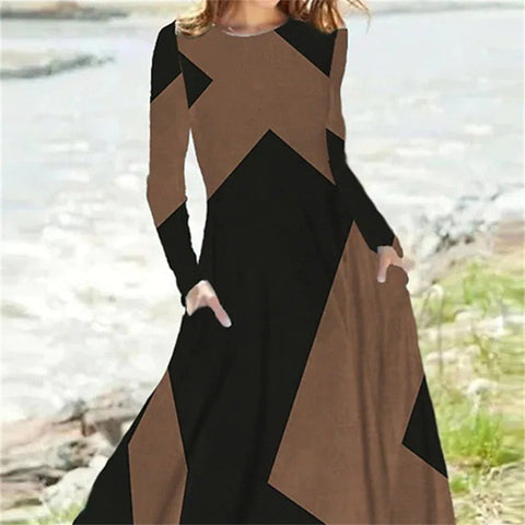 Color-Block Maxi Dress