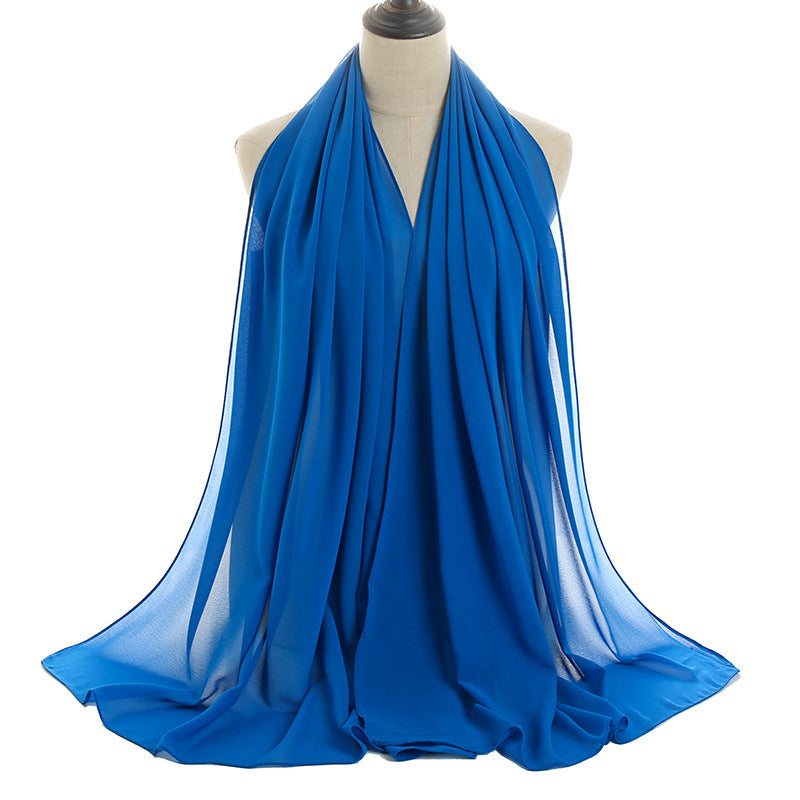 Luxury Pearl Chiffon Hijab | Premium Breathable Long Wrap Scarf