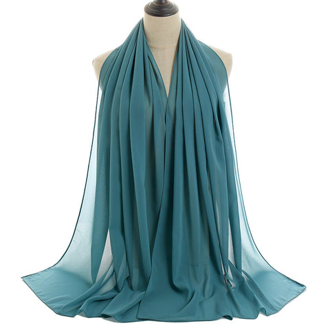 Luxury Pearl Chiffon Hijab | Premium Breathable Long Wrap Scarf