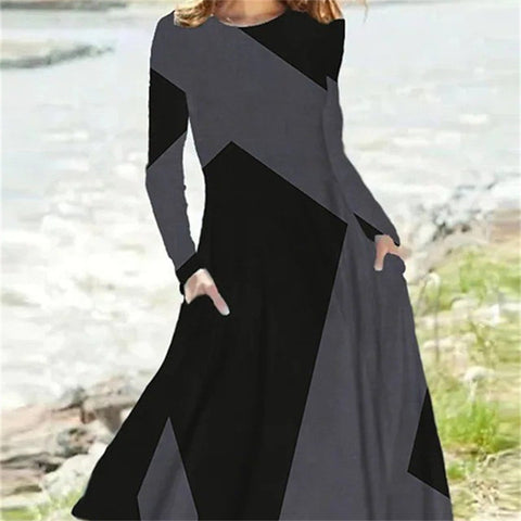 Color-Block Maxi Dress