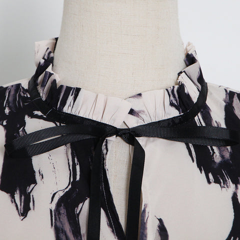 Long Sleeve Printed Maxi Dress