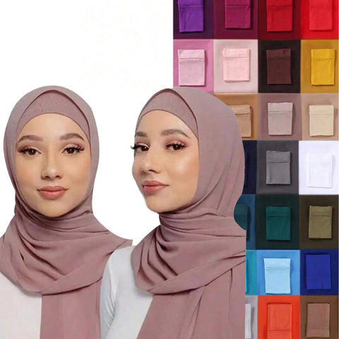 Womens Scarf And Base Cap Set With Middle Eastern-style Veil
